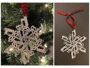 2020 snowflake ornament 3d print model - Mito3D