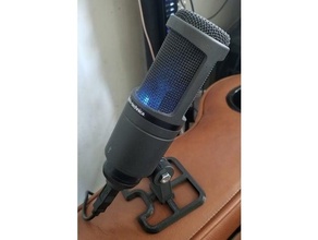 audio-technica at2020usb stand microphone 3d print model - Mito3D
