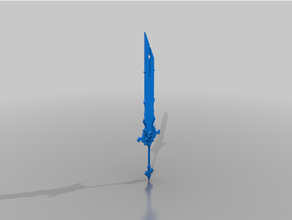 loup pierre tombale genshin impact accessoire cosplay épée soutenir épées 3d print model - Mito3D