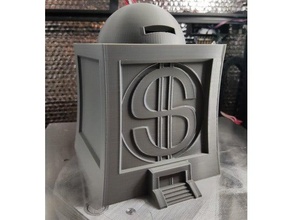 scrooges argent poubelle banque moneybin scrooge tirelire vis bouchon mcduck 3d print model - Mito3D