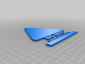 láser advertencia firmar 3d print model - Mito3D