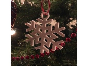 snowflake ornament christmas decor tree decoration holiday 3d print model - Mito3D