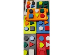 Juego Formas Farben Puzzle geom Schnur 3d print model - Mito3D