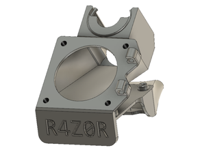 r4z0r dual 40mm fan&blower duct e3d v6 3d print model - Mito3D