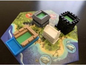 buildings archipelago board game boardgame boardgames games 3d print model - Mito3D