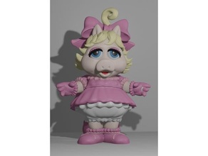 bebé cerdito dibujos animados muppets muppet bebés cerdo 3d print model - Mito3D
