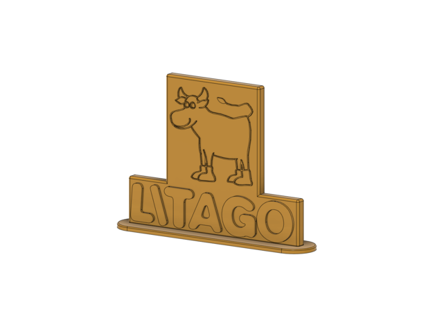 litago sign logo stand 3D print model - Mito3D