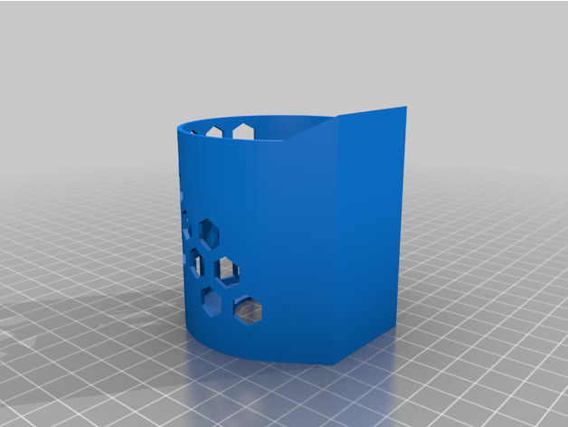 808 thump belt clip holder honeycomb 3D print model - Mito3D