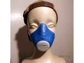 aspirar formado selado mascarar adicional cilíndrico tampa covid 19 covid19 máscara covidinha mofo 3d print model - Mito3D