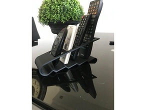 multi remote control stand controller rack holder tv 3d print model - Mito3D