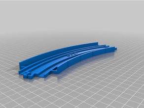 çift Izlemek dış eğri üst geçit Demiryolu 3d print model - Mito3D