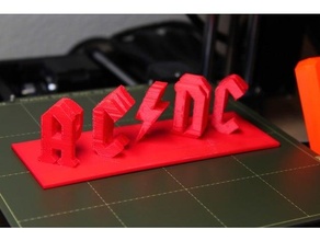 ac dc energia 3d stampante stampa acdc logo originale prusa mini roccia rock n roll 3d print model - Mito3D