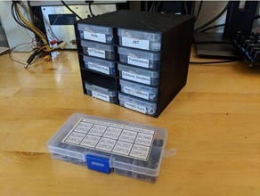 pequeña partes almacenamiento estante organizacion 3d print model - Mito3D