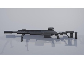personalizadas hdr dever moderno guerra zona 2019 bacalhau arma fogo armas atirador elite rifle 3d print model - Mito3D