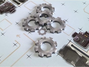 cog gear curious cargo boardgame component construction game meeple token 3d print model - Mito3D