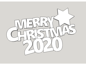 joyeux Noël 2020 décoration ornement 3d print model - Mito3D
