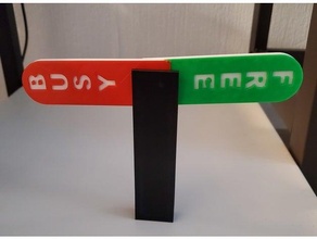 Büro Status Flagge Remix beschäftigt Zeichen Indikator 3d print model - Mito3D
