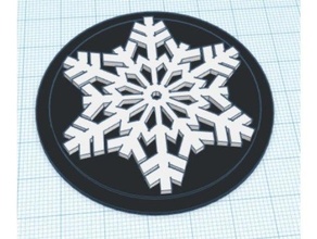 snowflake modular logo insert 3d print model - Mito3D