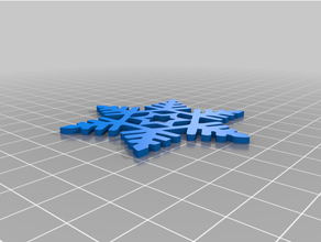 2 snow flakes christmas decoration snowflake 3d print model - Mito3D
