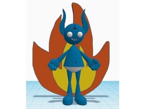 blauer Teufel 3d print model - Mito3D