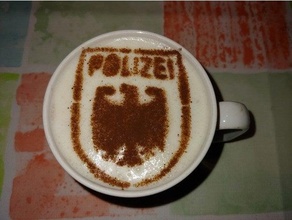 Kaffee Schablone bundespolizei polizei 3d print model - Mito3D