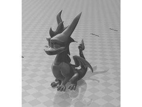 spyro Drago seduta in attesa posa + portachiavi versione dlp draghi fdm keychainbuddy resina sla spyrothedragon 3d print model - Mito3D