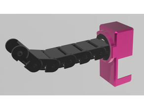 arrastrar cadena conector biqu b1 cama cable cinturón administración potenciar 3d print model - Mito3D