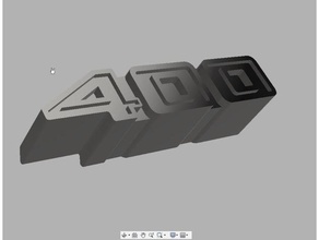 chevrolet 400 fender emblem car chevrolet400 chevy 3d print model - Mito3D