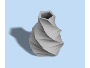 vase hexagon spiral hexagon spiral vase 3d print model - Mito3D