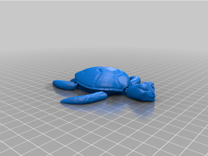 mafsallı kaplumbağa tortuga 3d print model - Mito3D