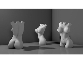 sexy nu mulher corpo escultura peitos arte fêmea 3d print model - Mito3D
