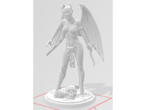 tiefling demoness dnd miniature 3d print model - Mito3D