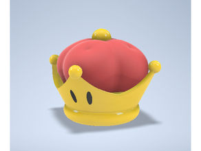 super mario - crown 3dmodel 3dprintable 3d printer printing accessories accessory action figure anime character autodesk fusion 360 inventor cnc machine creality display free game gameboy gamer gaming gold japanese kirby legend zelda bros kart model nintendo pacman pla pokemon princess red replacement retro retrogaming smash tabletop toy toys 3d print model - Mito3D