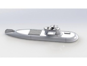 submarine oversized penholder pen holder 3d print model - Mito3D