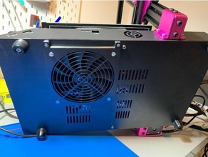 biqu b1 fan case mod 120mm grill mount 3d print model - Mito3D