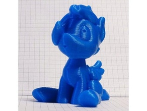 sitting surprised pony pegasus small 3d print model - Mito3D