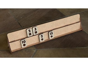 tile rack laser cut boardgame boardgames accessories domino dominoes game games rummikub tiles 3d print model - Mito3D