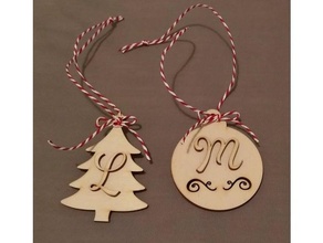 personalizado fiesta decoraciones regalo etiquetas Navidad pelota decoración etiqueta ornamento adornos árbol 3d print model - Mito3D