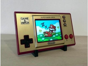 game watch display stand - super mario bros 35th anniversary color screen presentoir 3d print model - Mito3D