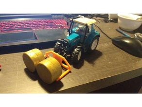 double hay fork 132 bale farm farming siku toys tractor trekker 3d print model - Mito3D