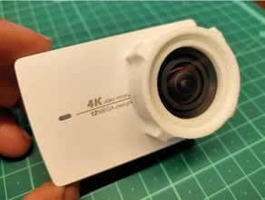 yi 4k acción cámara lente protector cameramod lentes yi4k 3d print model - Mito3D