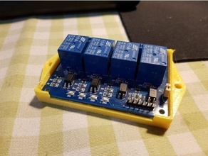 4 channel relay module board mount case 3d print model - Mito3D