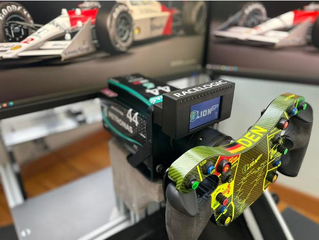 simracing painel controle 3 2 sc2 32 polegada conduziu rev luzes simucub simucube 3D print model - Mito3D