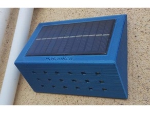 solar lamp box 18650 battery led light li ion outdoor panel pla 3d print model - Mito3D