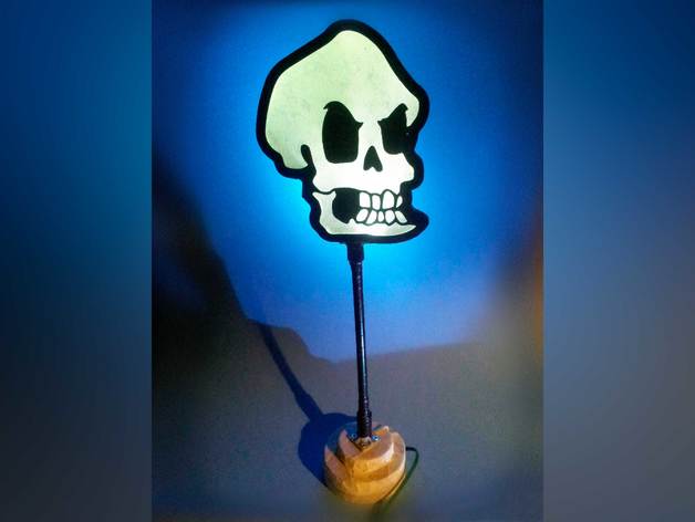 Murray Affe Insel luz adorno Abenteuer Tor Leuchtfeuer Calavera Charakter Craneo Skelett Ventilator Kunst figura Zahl Indikator jpo41 Lampe Lampara Laterne LED Licht 3D print model - Mito3D