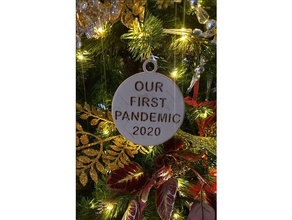 pandemic christmas ornament 3d print model - Mito3D