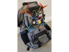 drone backpack attachment plate iflight nazgul5 quad quadcopter strap 3d print model - Mito3D