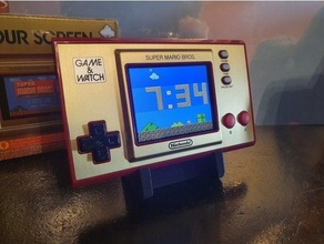 juego reloj monitor estante soporte 3d print model - Mito3D