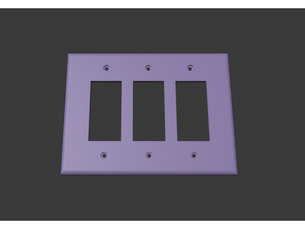 triple ligero cambiar interruptor cubierta carcasa funda 3D print model - Mito3D