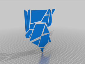 moca sentado sofá gato realzar gatito maullar triangulos patrón sello 3d print model - Mito3D